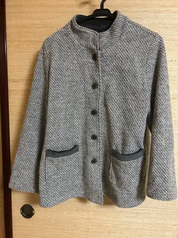 하프 코트 스탠드 카라 그레이