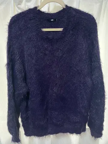 HARE 24AW 샤기 니트 퍼플 S 사이즈