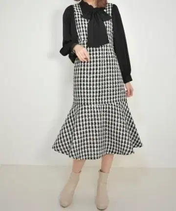 트위드 원피스 셋업