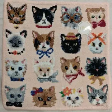 페이러 손수건 미사용 새상품 러브리 프리티 캣츠