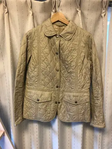 베이지 퀼팅 자켓