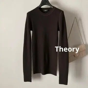 띠어리*부드러운 울 촘촘한 크루넥 리브 니트