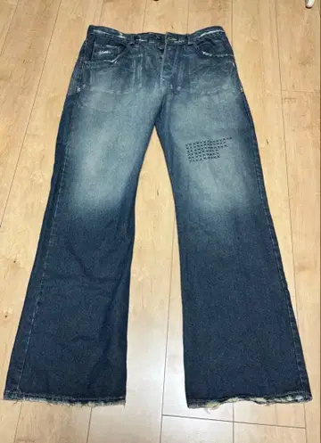 와이드 레그 데님 팬츠 36 사이즈