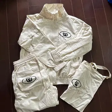 여성용 우비 세트 크림색