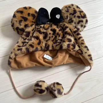 디즈니 레오파드 무늬 미니 모자