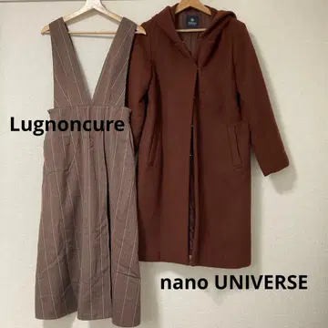 브라운 계열 점퍼 스커트 코트 세트 판매