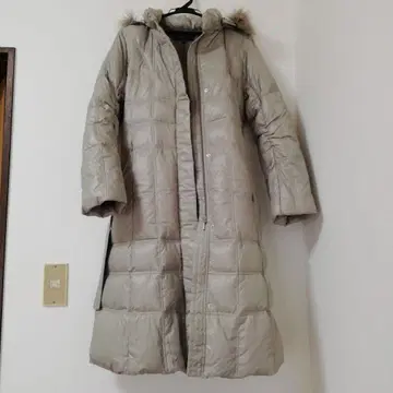 후드 부착 롱 다운 자켓