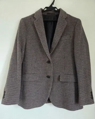 UNIQLO 트위드 마니쉬 자켓 S 브라운