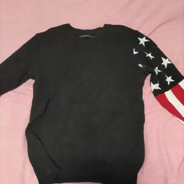 미국 국기 디자인 긴팔 니트 스웨터