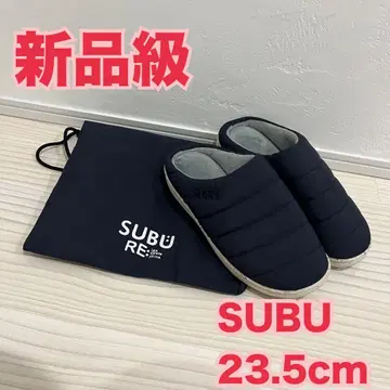 SUBU 스브 샌들 겨울 샌들 복슬복슬 슬립온 신발 슬리퍼 네이비