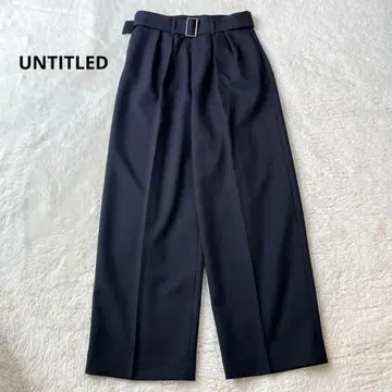 untitled 언타이틀 벨트 포함 2턱 팬츠