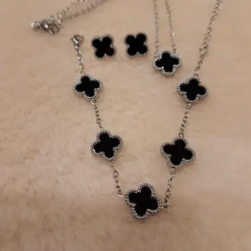 블랙 목걸이, 귀걸이, 팔찌 리버서블