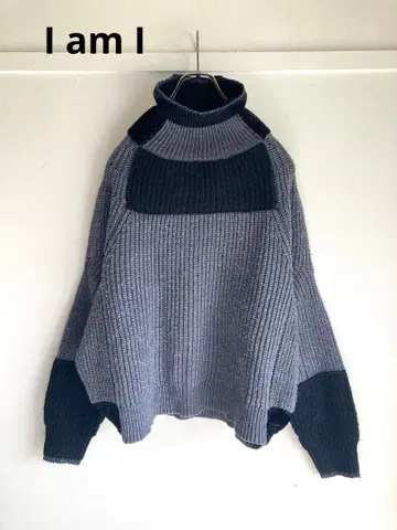 I am I 터틀넥 니트 롱 슬리브