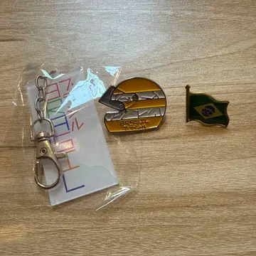 브라질관 간사이 만박 스태프 한정판 핑 배지 세트 키링