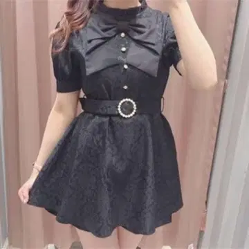 에블린 evelyn 리본 올인원 블랙