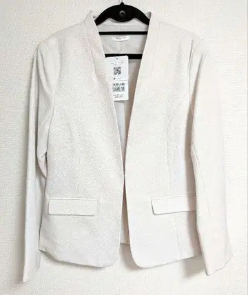 새상품 [ 노카라 자켓 , 화이트 ]