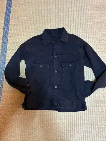 유니클로 세컨드 다크 그레이 데님 자켓