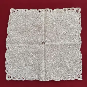 스와토우 산두 수제 자수 여성용 손수건 빈티지