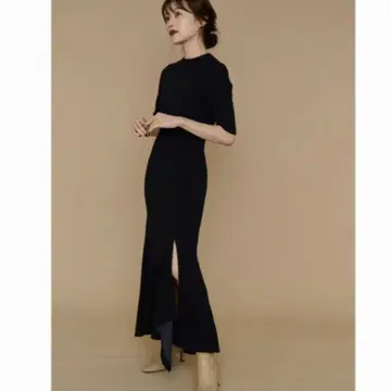 L'Or mermaid rib dress