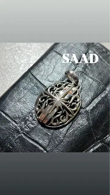 SAAD 실버 오벌 펜던트 펜던트 탑