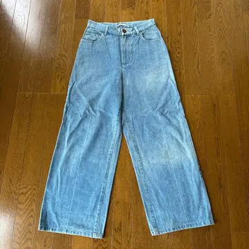 mystic 와이드 레그 데님 팬츠 라이트 블루 S 사이즈
