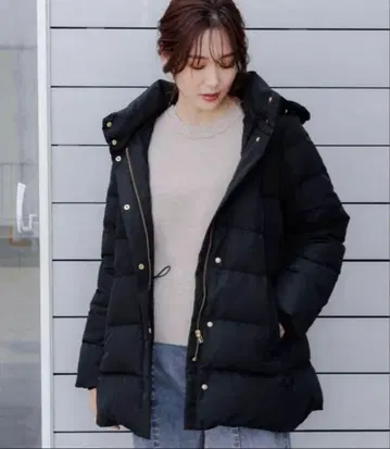 새상품급 GLOBAL WORK 우츠쿠 실루엣 발수 다운 코트 XL 블랙