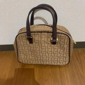 [ Leilian ] 자카드 모노그램 보스턴 백 브라운 새상품급