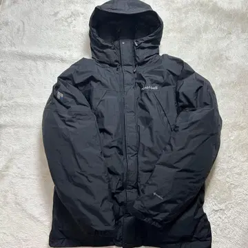 몽벨 파우더랜드 후드티 다운 자켓 남성용 XL 블랙 고어텍스
