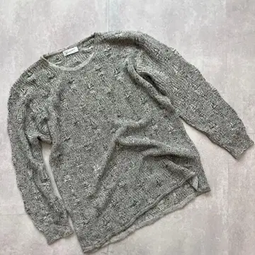 빌리디안 Valiant 니트 그레이 긴팔 ll 빅 시스루 무늬