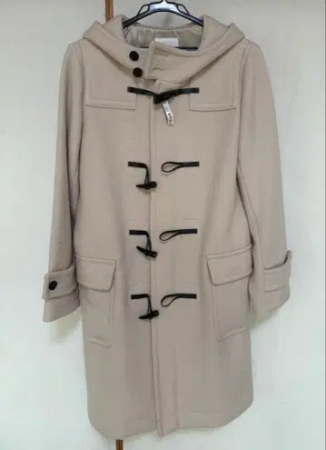 새상품 BABYLONE 멜톤 비버 더플 코트 바빌론 38