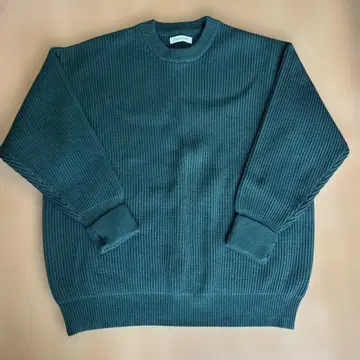 FREAK'S STORE 다크 그린 리브 스웨터