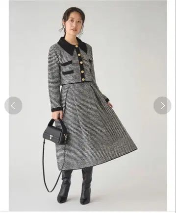 celford 카라 부착 트위드 셋업