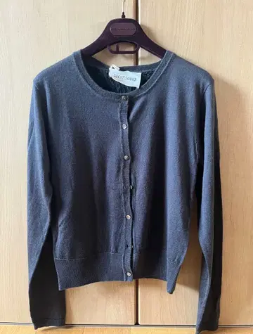 Secretsound 다크 그레이 레이스 백 가디건