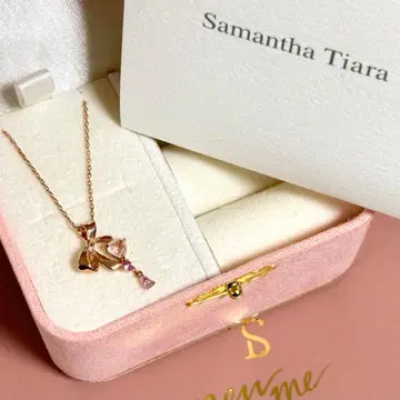 [ 미사용 ] 사만다 티아라 오리지널 BOX 포함 리본 모티브 목걸이