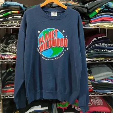 빈티지 USA 구제 의류 PLANET WILDWOOD 빅 로고 맨투맨