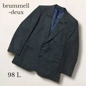 [ brummell-deux ] 체크 무늬 테일러드 자켓 98 L