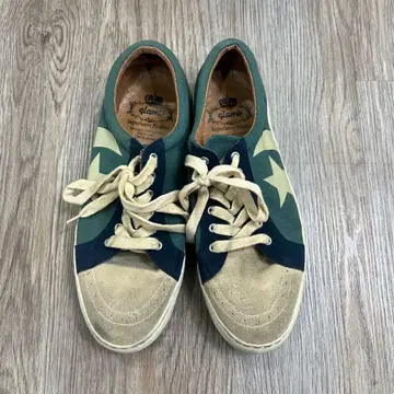 glamb 그린 네이비 스니커즈