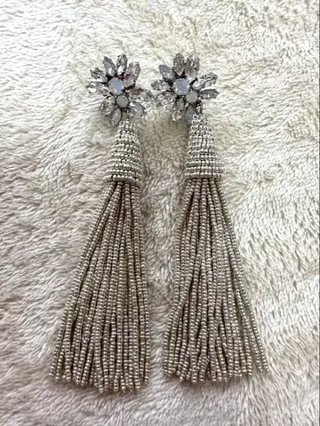 오르가 블랑 태슬 귀걸이 실버 새상품급 박스 있음