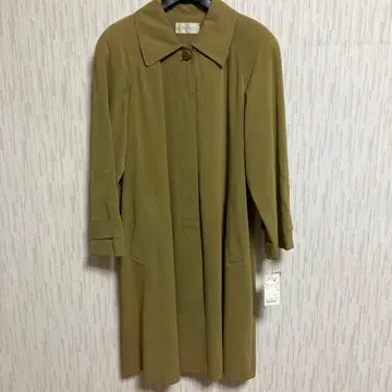 택 포함 미사용 새상품 황토색 롱 코트 M 사이즈