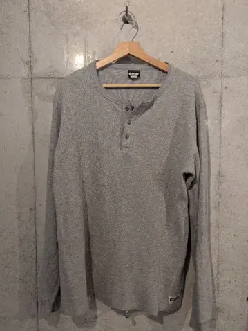 Schott 그레이 헨리넥 긴팔 T셔츠
