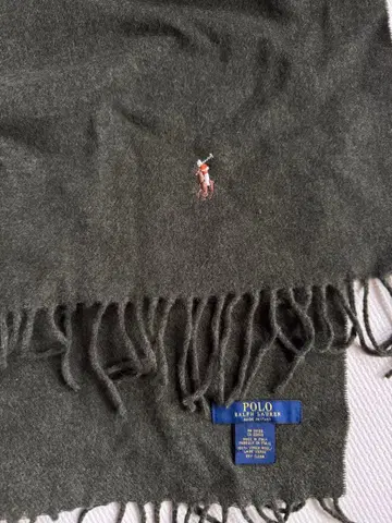 랄프 로렌 울 머플러 다크 그린