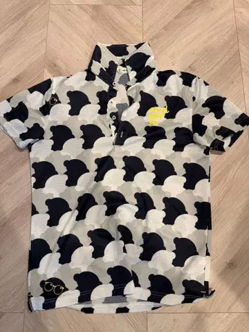 실루엣 패턴 피케 셔츠 AMS9613Y1