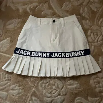 잭 버니 플리츠 스커트 화이트