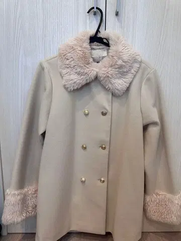 Cherimi 퍼 더블 브레스트 코트