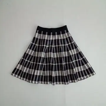 수르 soeur 무릎 기장 스커트 니트 체크 일본제