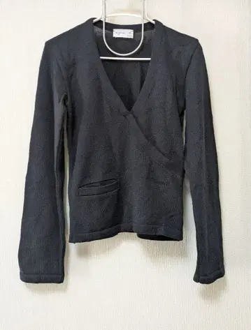 agnes b. 에네스베 니트 스웨터 블랙 모 100%