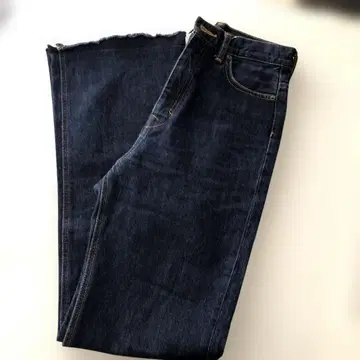 VEQUM 다크 블루 하이웨스트 데님