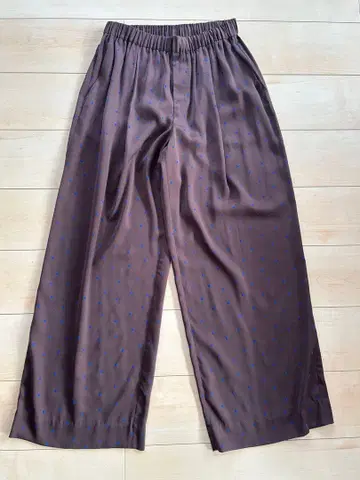 론 헤르만 하트 무늬 와이드 팬츠 브라운