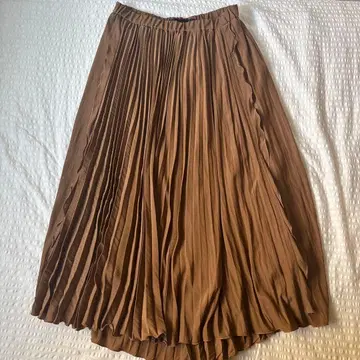 t yanai paris 브라운 플리츠 스커트 사이즈 1