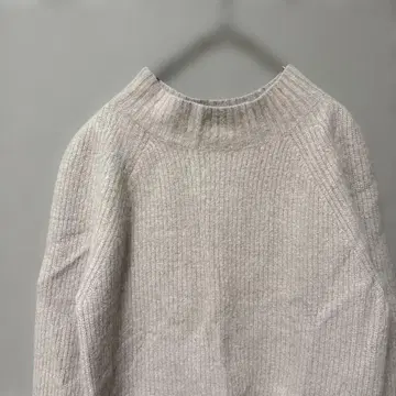 내추럴 뷰티 베이직 보틀넥 리브 니트 스웨터 (M) 베이지